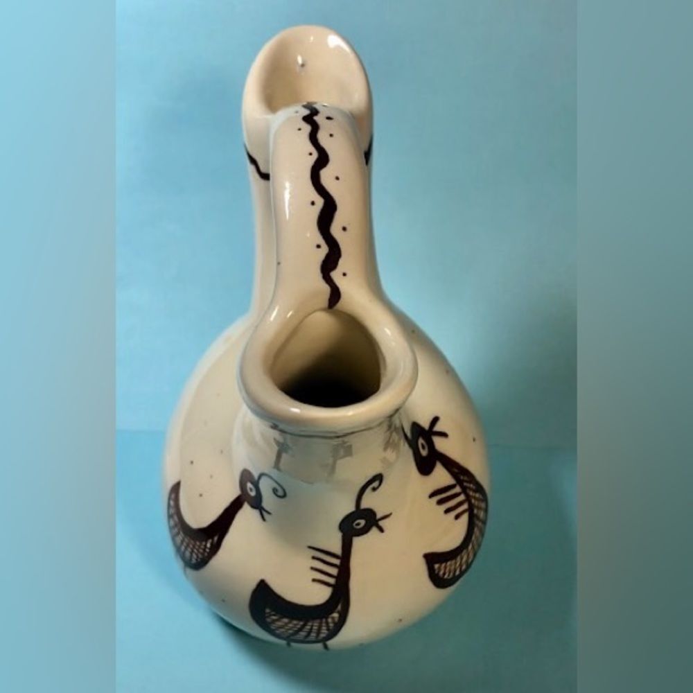 Native American Wedding Vase Glazed Pottery Signed 1983 Benna 💓Wedding 💓 - Picture 3 of 6